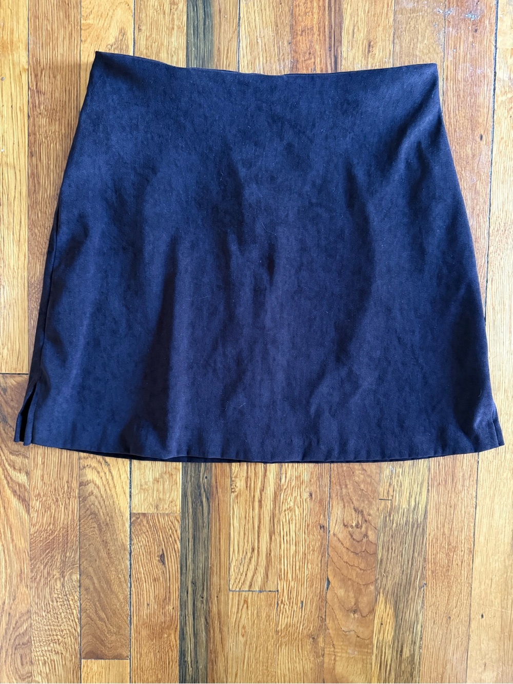 🤎 Velvety Soft My Michelle Brown Mini Skirt with Subtle A-Line Shape 🤎